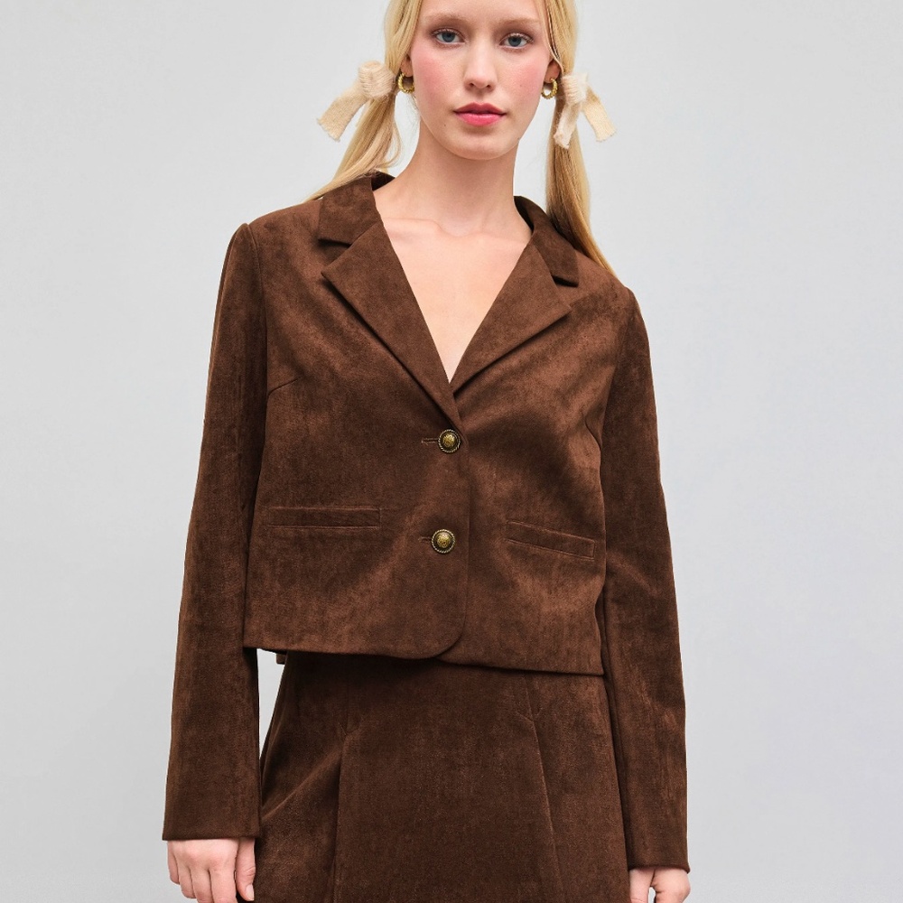 Faux suede jacket